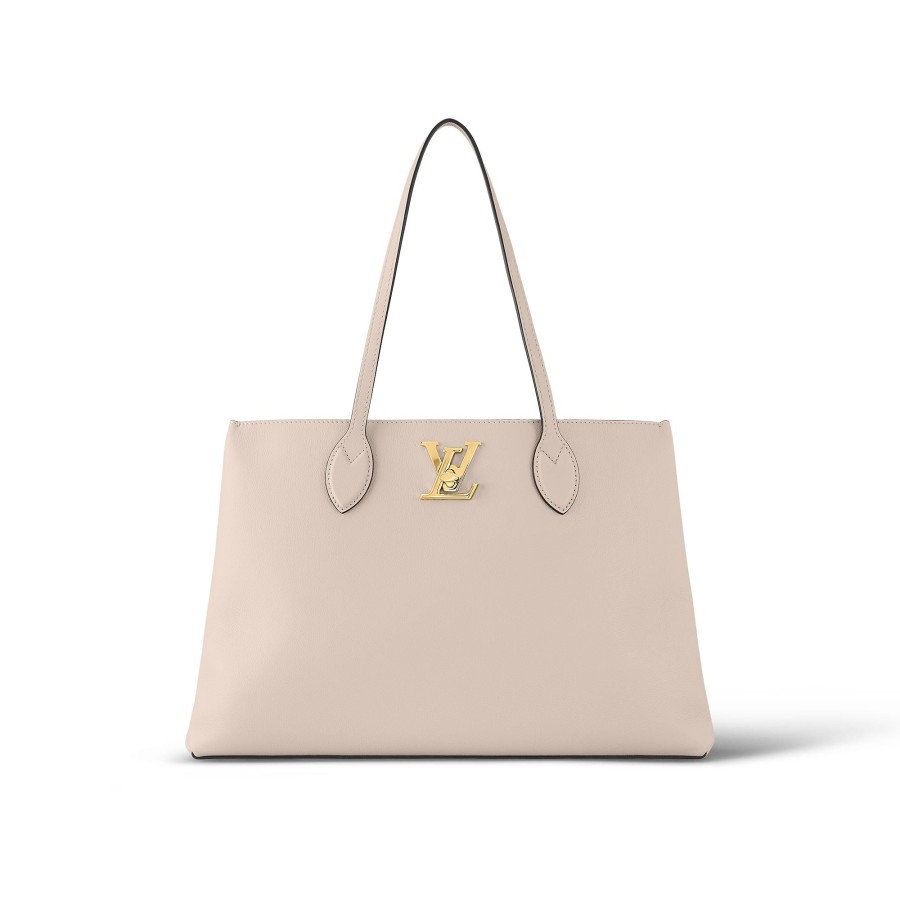 Mujer Louis Vuitton Seleccion De Bolsos En Piel | Bolso Lockme Shopper Greige