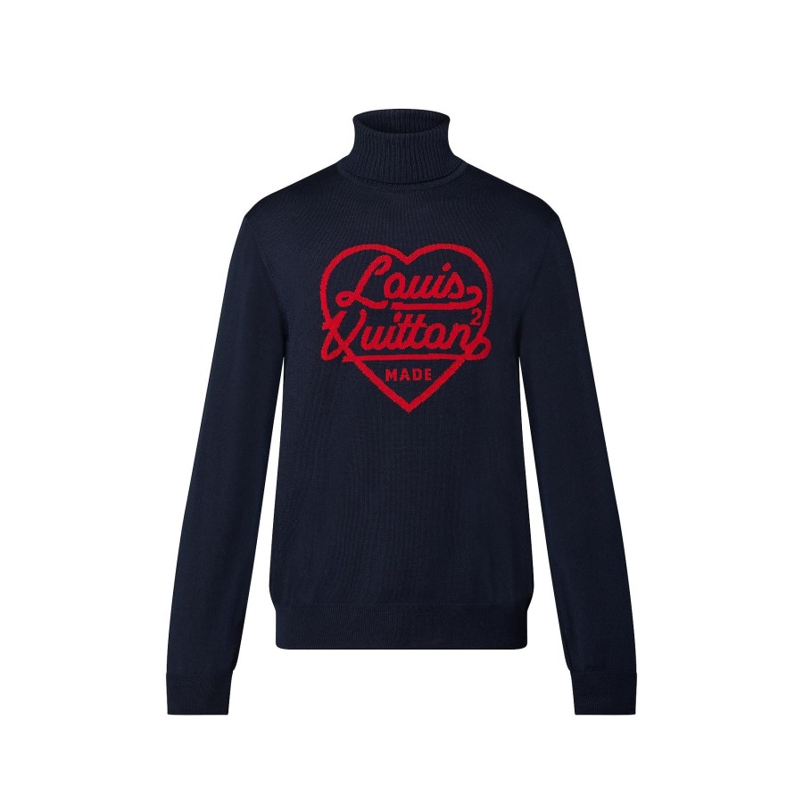 Hombre Louis Vuitton Punto Y Sudaderas | Jersey De Cuello Cisne Lv Heart