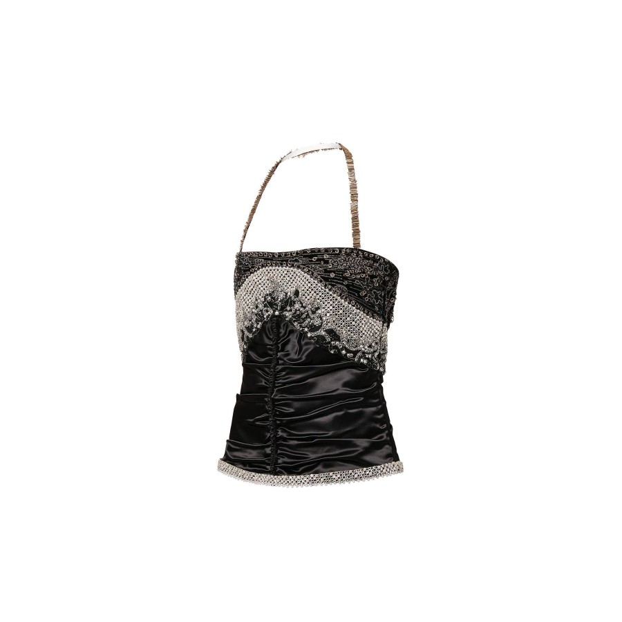 Mujer Louis Vuitton Tops | Top De Cuello Halter Con Cuentas