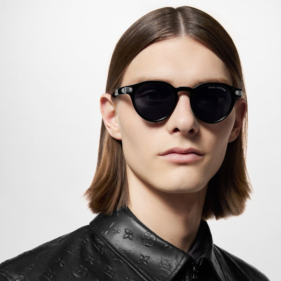 Hombre Louis Vuitton Gafas De Sol | Gafas De Sol Lv Signature Round Negro