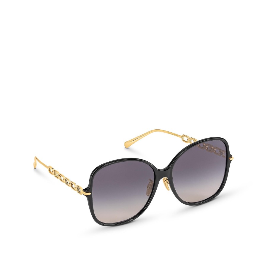 Mujer Louis Vuitton Gafas De Sol | Gafas De Sol My Lv Chain Two Square Negro