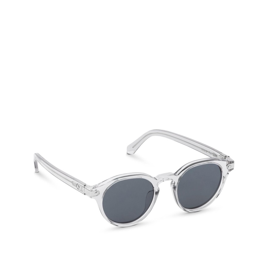 Hombre Louis Vuitton Gafas De Sol | Gafas De Sol Lv Signature Round Light Grey