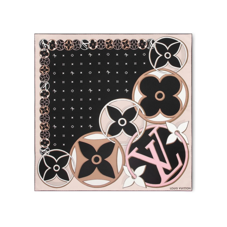 Mujer Louis Vuitton Panuelos De Seda Y Bandanas | Panuelo Lv Duality 90 Negro