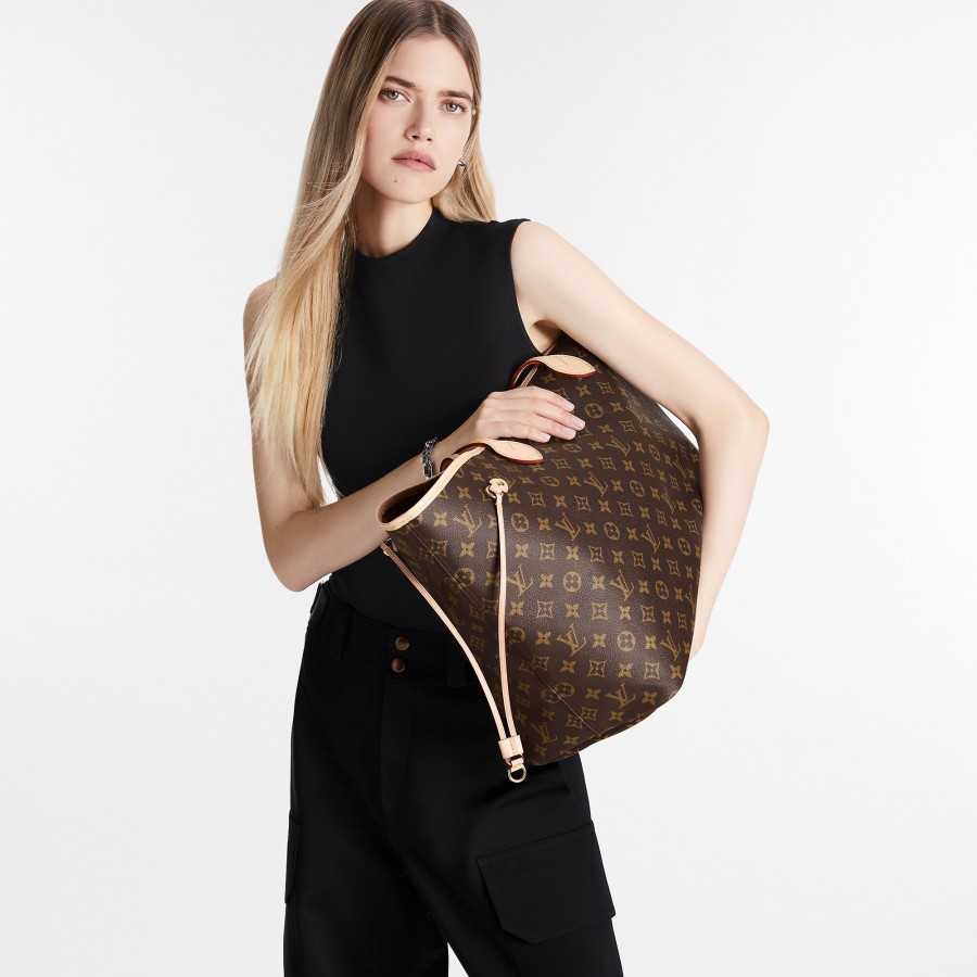 Mujer Louis Vuitton Bolsos Monogram Iconicos | Bolso Neverfull Gm Beige