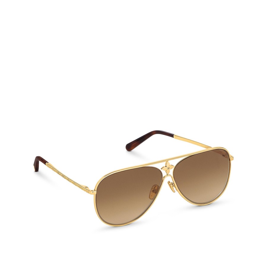 Mujer Louis Vuitton Gafas De Sol | Gafas De Sol Lv Star Pilot Marron