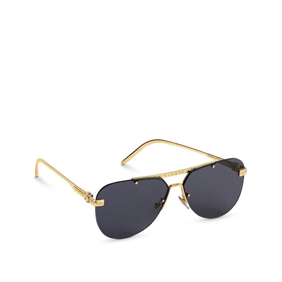 Hombre Louis Vuitton Gafas De Sol | Gafas De Sol Lv Ash Oro