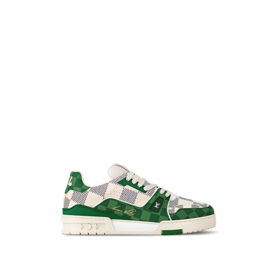 Hombre Louis Vuitton Zapatillas | Zapatilla Deportiva Lv Trainer Verde