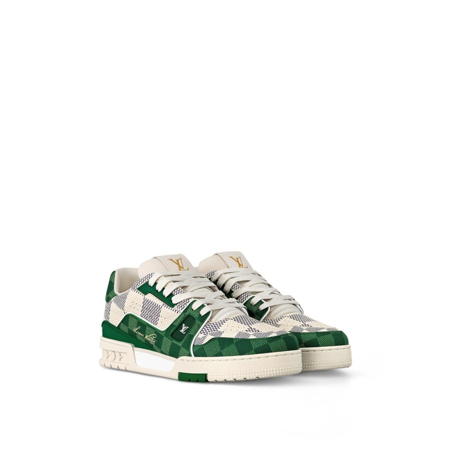 Hombre Louis Vuitton Zapatillas | Zapatilla Deportiva Lv Trainer Verde