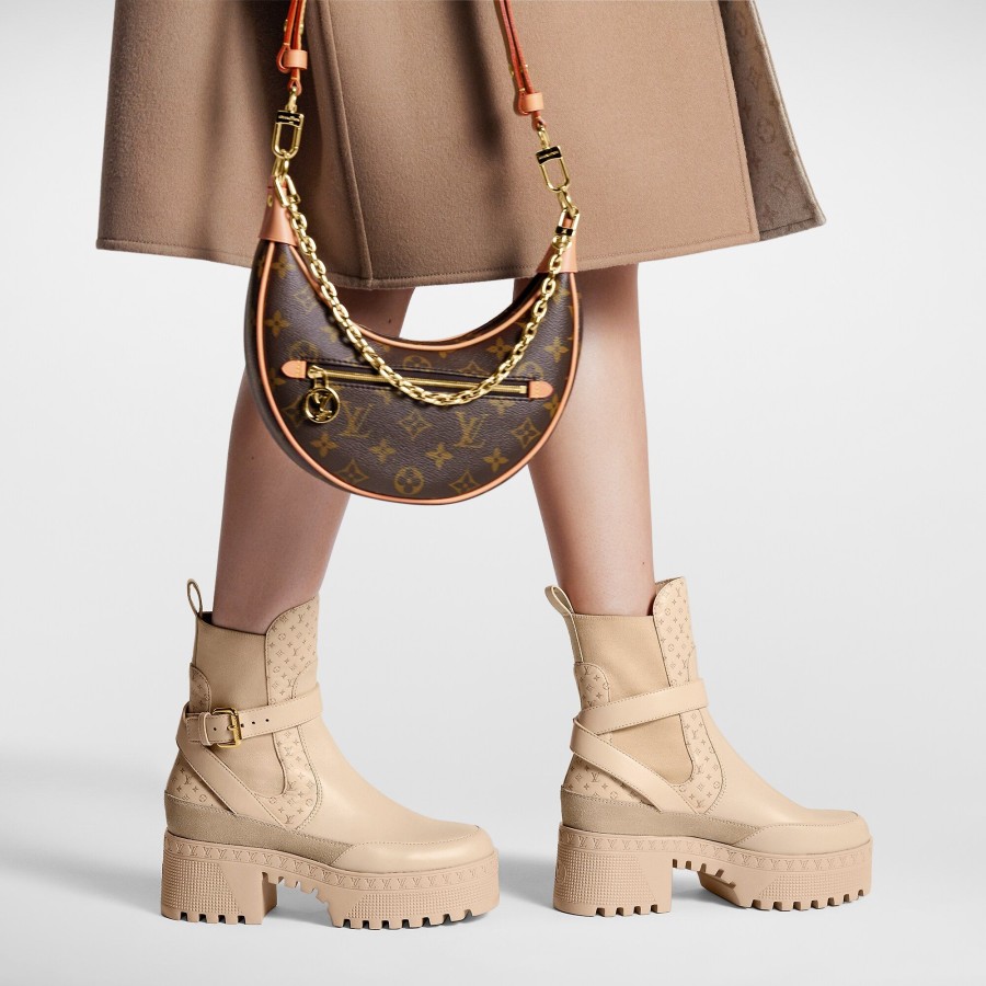 Mujer Louis Vuitton Botas Y Botines | Bota De Desierto Laureate Con Plataforma Ivory