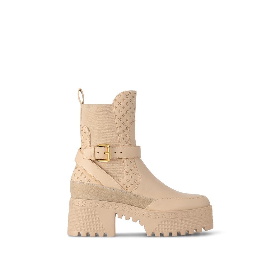 Mujer Louis Vuitton Botas Y Botines | Bota De Desierto Laureate Con Plataforma Ivory