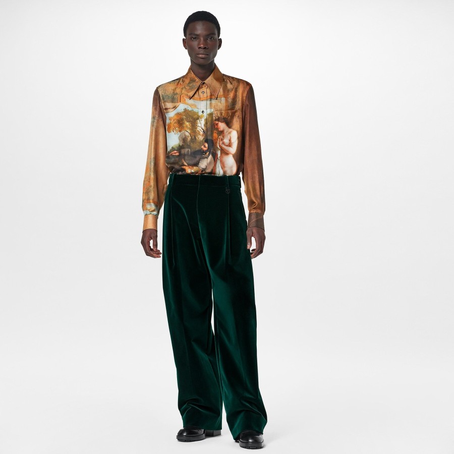 Hombre Louis Vuitton Pantalones | Pantalon De Pernera Ancha