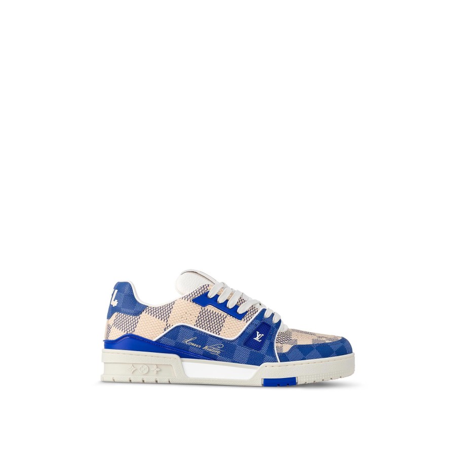 Hombre Louis Vuitton Zapatillas | Zapatilla Deportiva Lv Trainer Azul