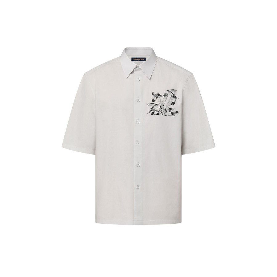 Hombre Louis Vuitton Camisas | Camisa De Algodon De Manga Corta