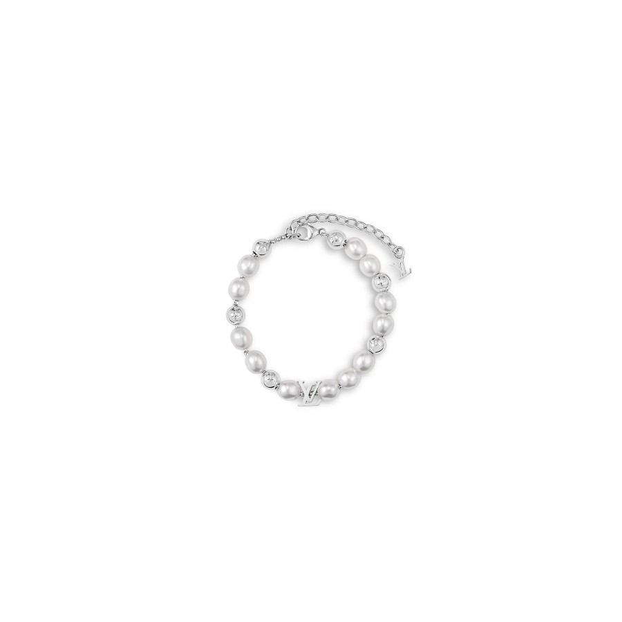 Hombre Louis Vuitton Pulseras | Pulsera Monogram Pearls Blanco