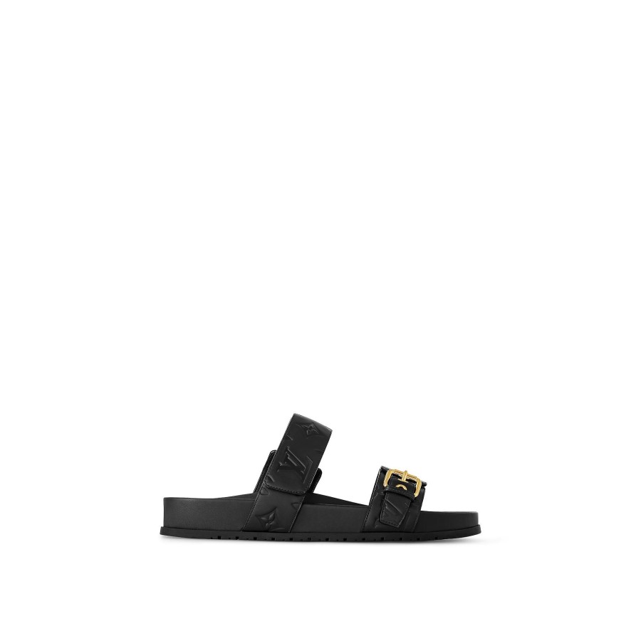 Mujer Louis Vuitton Mules | Mule Plano Bom Dia Comfort Negro