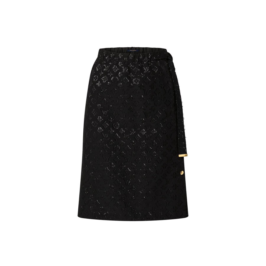 Mujer Louis Vuitton Faldas Y Pantalones Cortos | Falda Cruzada Monogram En Fil Coupe