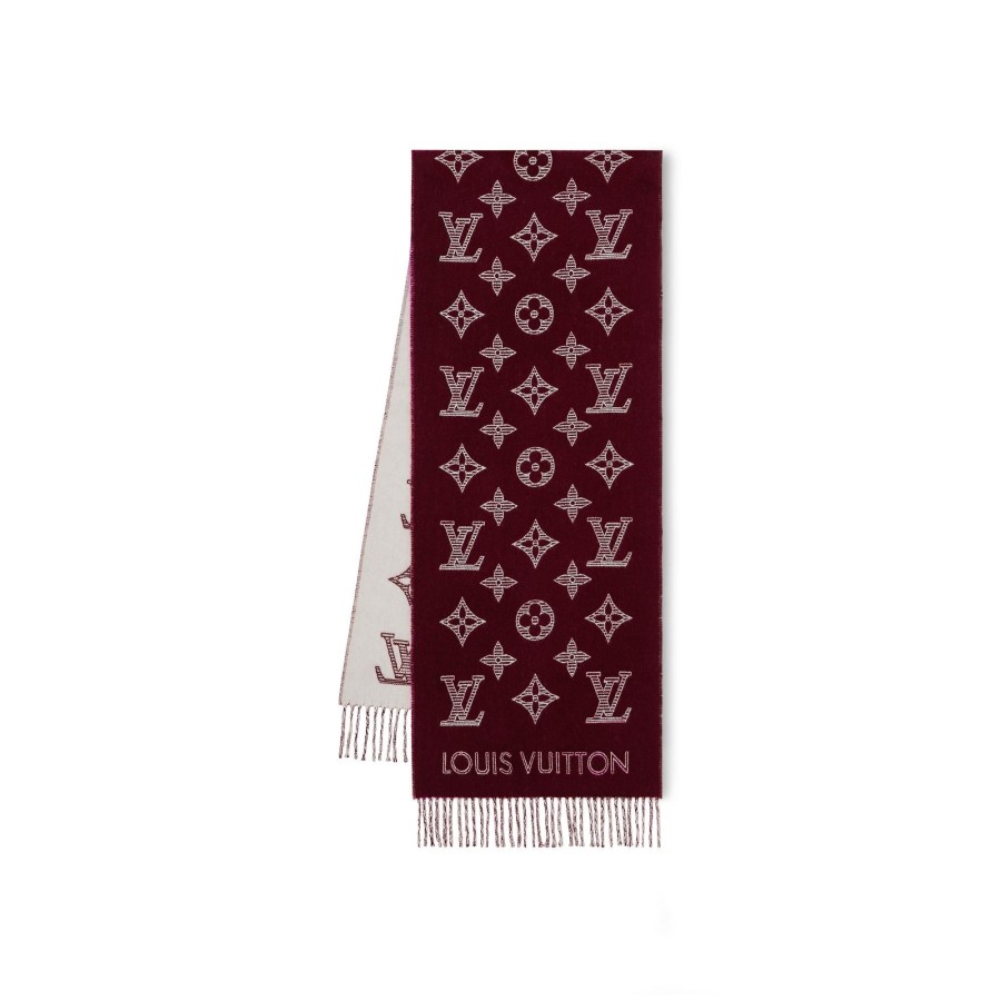 Hombre Louis Vuitton Bufandas | Bufanda Mng Shadow Bordeaux