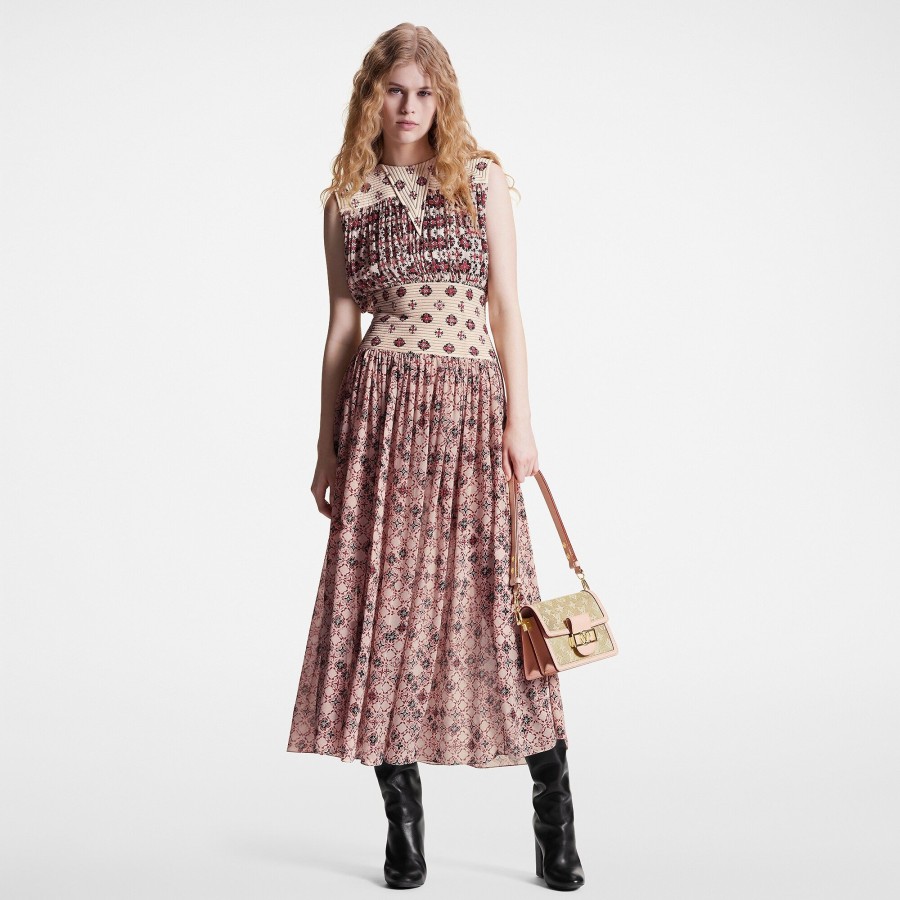 Mujer Louis Vuitton Vestidos | Vestido Midi Monogram De Seda