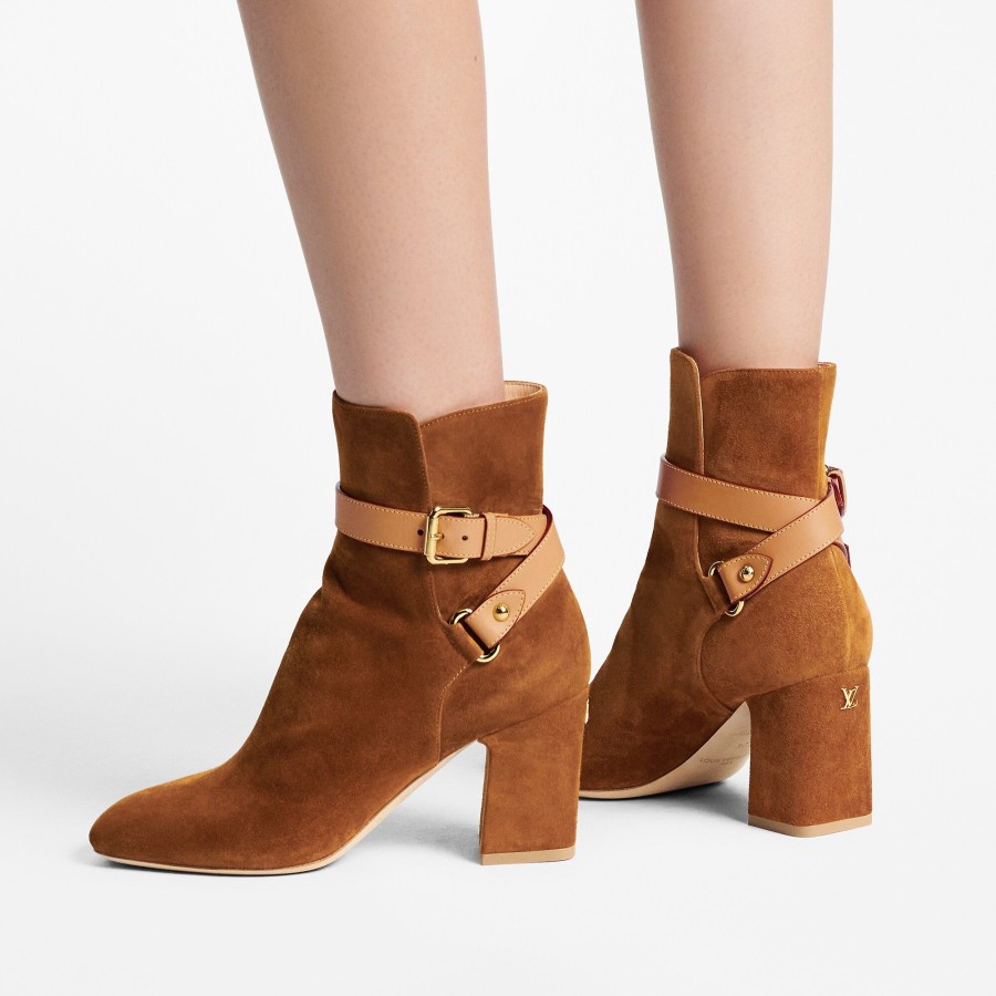 Mujer Louis Vuitton Botas Y Botines | Botin Parisienne Cognac