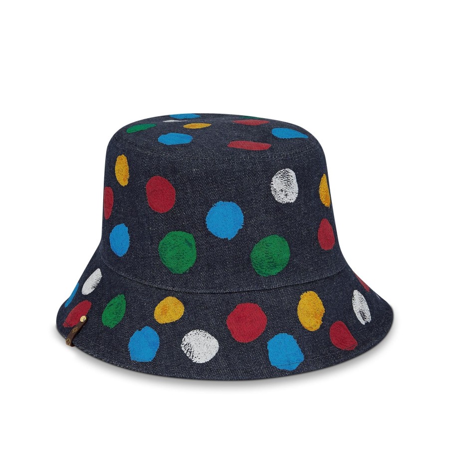 Mujer Louis Vuitton Gorros Y Guantes | Lv X Yk Sombrero Bucket Reversible Painted Dots