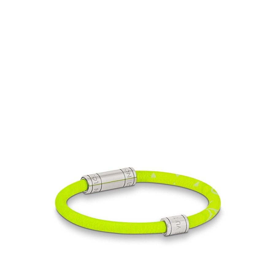 Hombre Louis Vuitton Pulseras | Pulsera En Piel Neo Split Amarillo