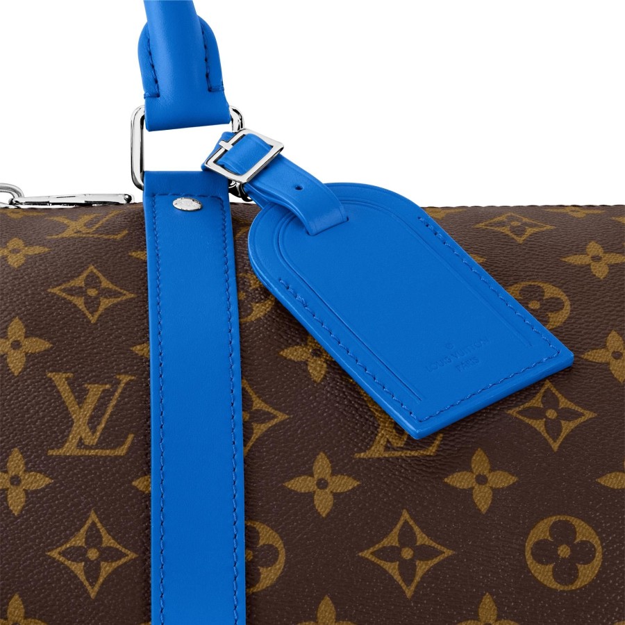 Mujer Louis Vuitton Bolsas De Viaje | Bolsa De Viaje Keepall 50 Con Bandolera Azul