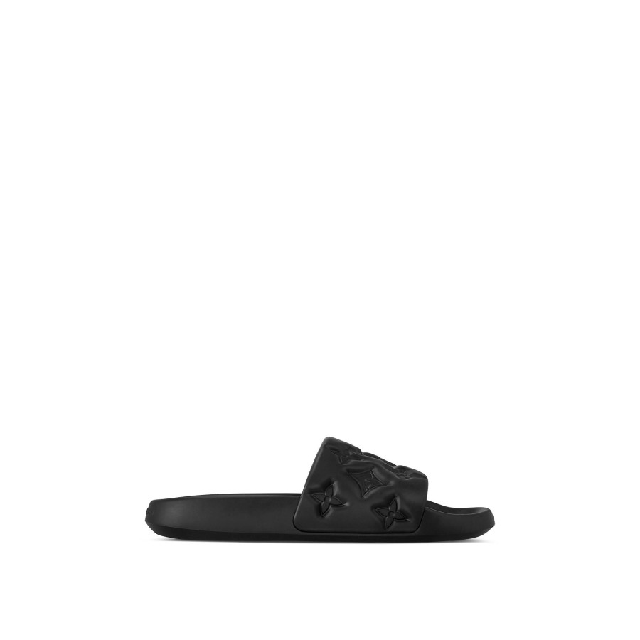 Hombre Louis Vuitton Sandalias | Mule Waterfront Negro