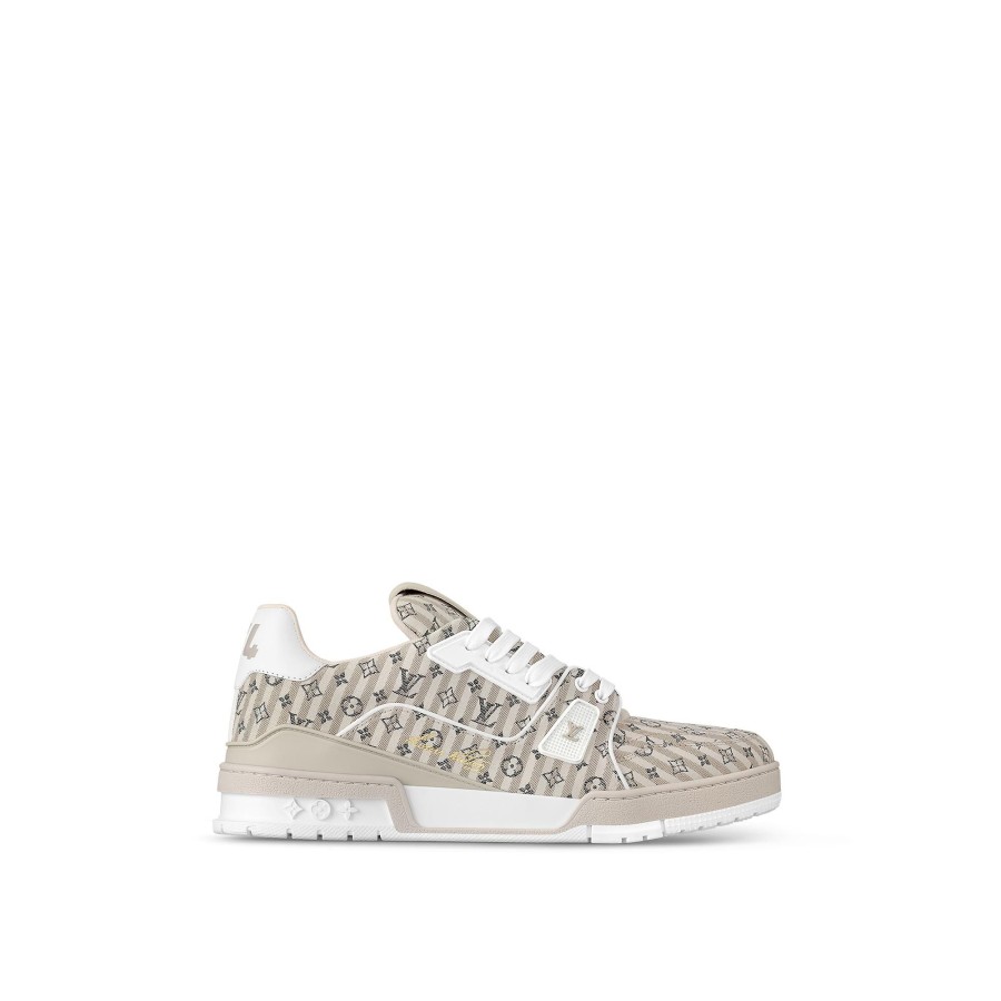 Hombre Louis Vuitton Zapatillas | Zapatilla Deportiva Lv Trainer Beige