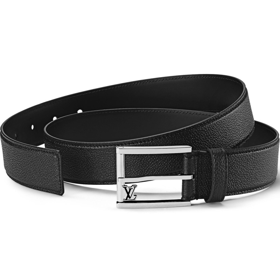 Hombre Louis Vuitton Cinturones | Cinturon Saint Germain De 3,5 Cm Plata