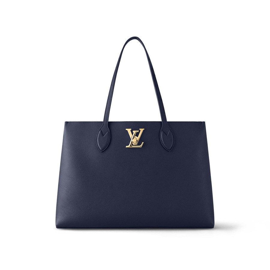 Mujer Louis Vuitton Seleccion De Bolsos En Piel | Bolso Shopper Lockme Azul Marino