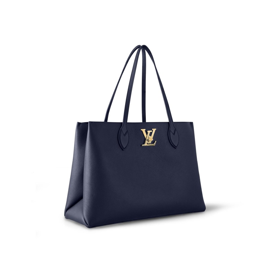 Mujer Louis Vuitton Seleccion De Bolsos En Piel | Bolso Shopper Lockme Azul Marino