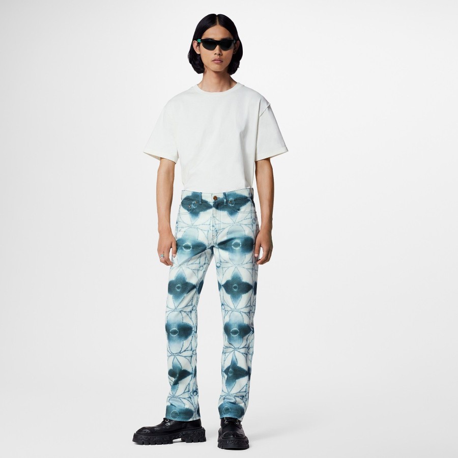 Hombre Louis Vuitton Pantalones | Vaqueros Monogram Shibori