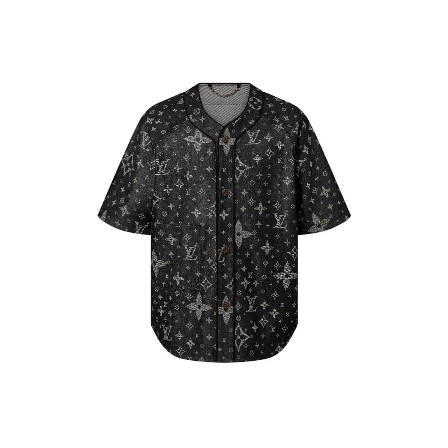 Hombre Louis Vuitton Camisas | Camisa De Beisbol Monogram Denim