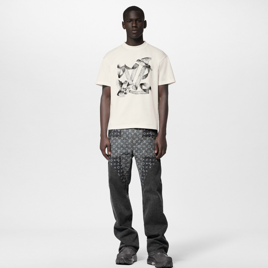 Hombre Louis Vuitton Camisetas Y Polos | Camiseta De Algodon Estampada