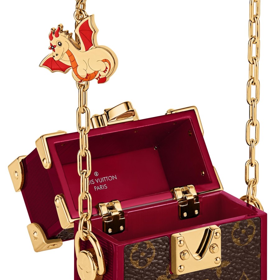 Hombre Louis Vuitton Llaveros Y Charms | Monedero Trunk Box Con Cadena