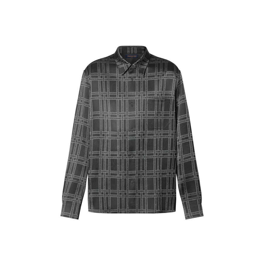 Hombre Louis Vuitton Camisas | Camisa Tipo Pijama En Mezcla De Seda