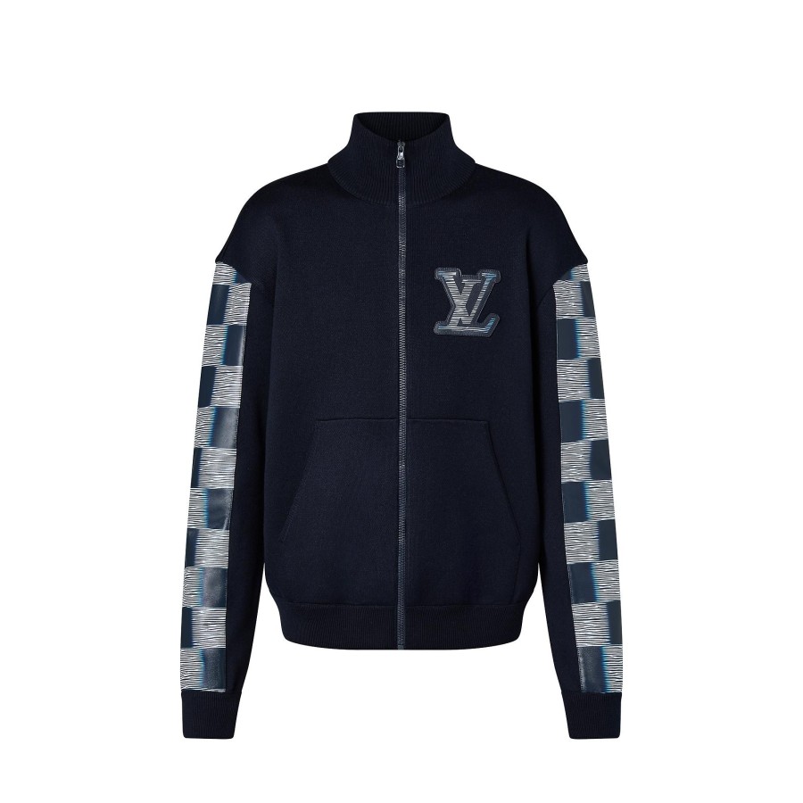 Hombre Louis Vuitton Punto Y Sudaderas | Chaqueta De Chandal En Lana Y Piel