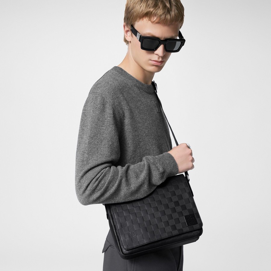 Hombre Louis Vuitton Coleccion Damier | Bolso Messenger District Pm