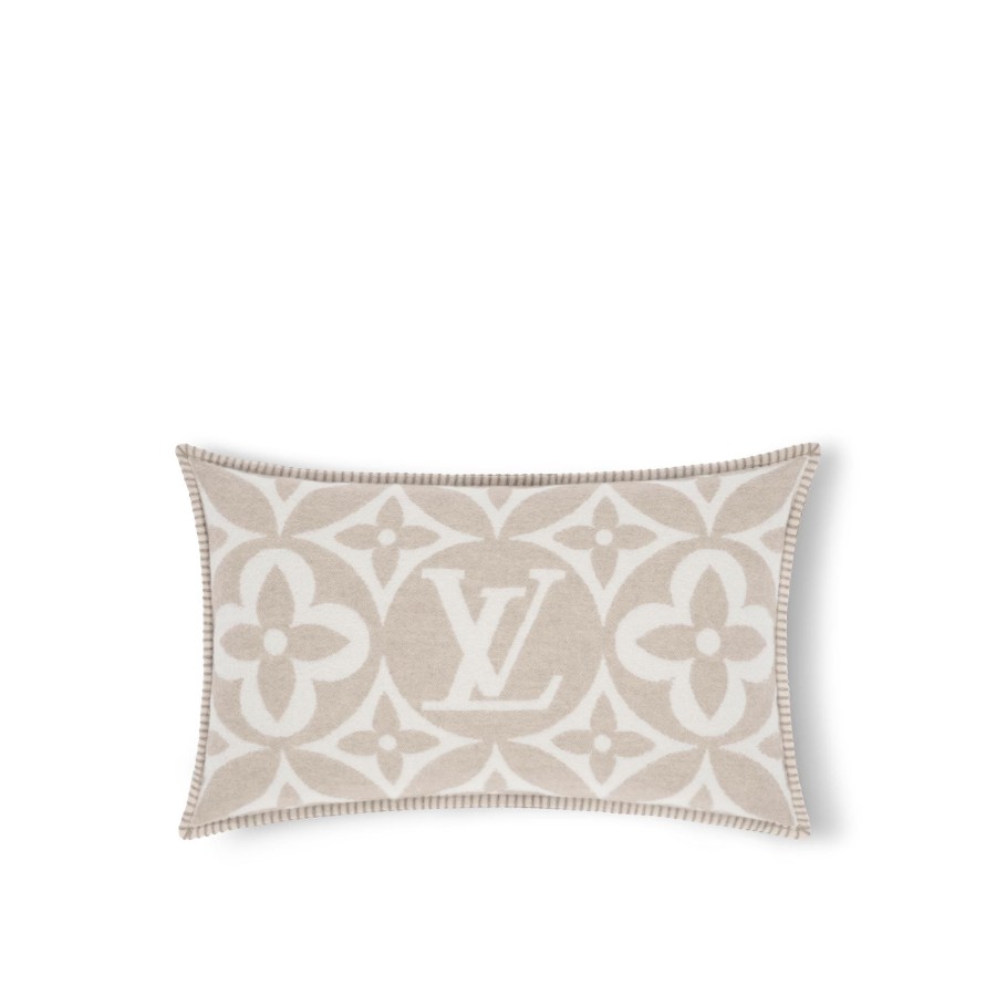 Mujer Louis Vuitton Accesorios Para El Hogar | Cojin Lv Medallion Greige