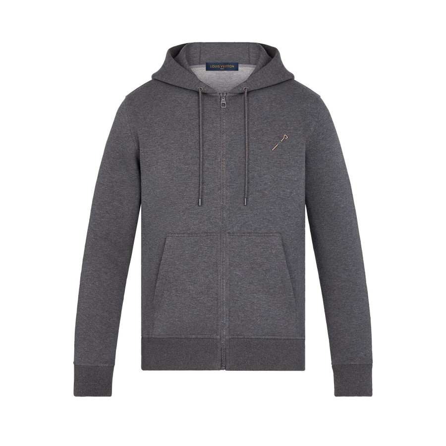 Hombre Louis Vuitton Punto Y Sudaderas | Sudadera De Viaje Con Capucha Gris Fonce Chine