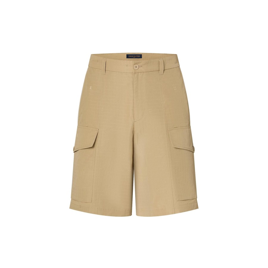 Hombre Louis Vuitton Pantalones | Pantalones Cortos Cargo De Tejido Ripstop