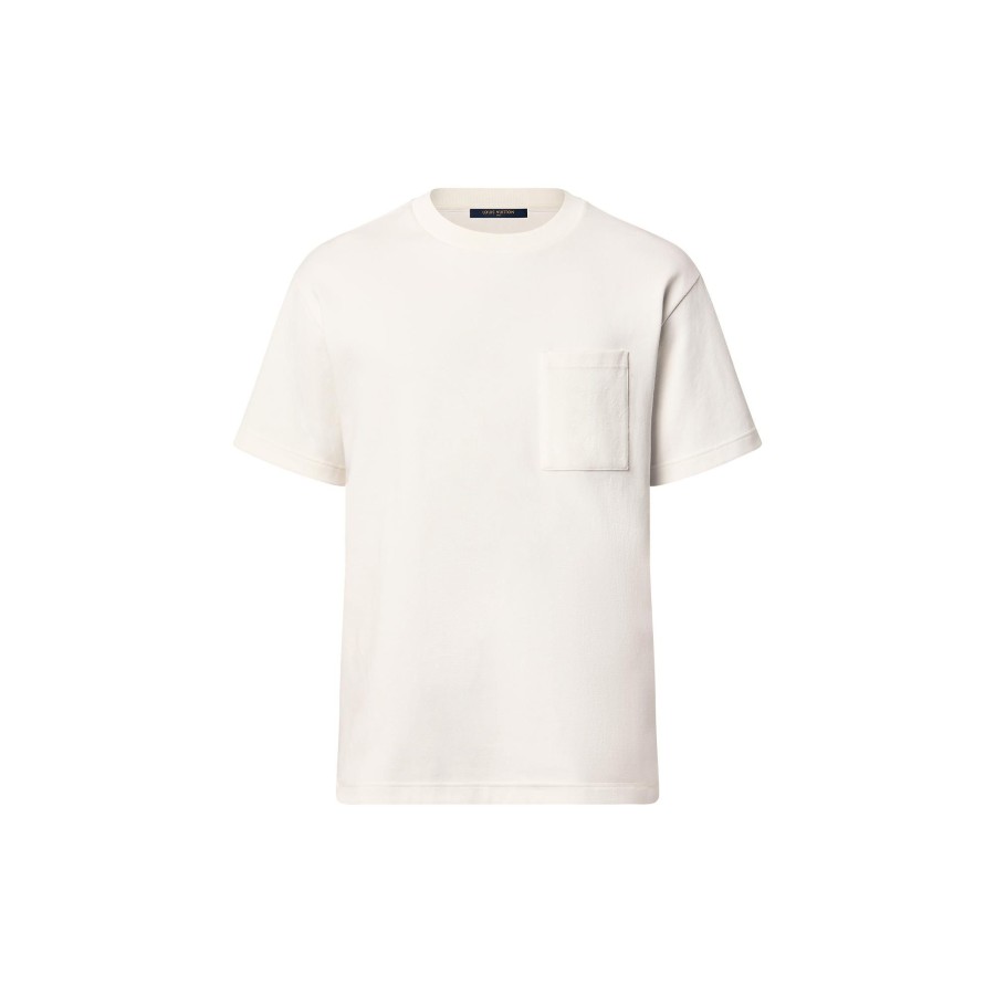 Hombre Louis Vuitton Camisetas Y Polos | Camiseta En Pique De Algodon Blanc Lait