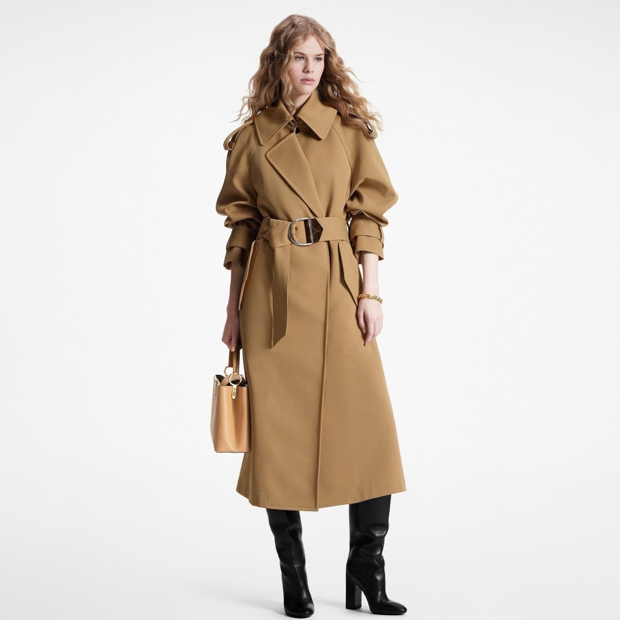 Mujer Louis Vuitton Abrigos Y Chaquetas | Gabardina Con Detalle Oversize