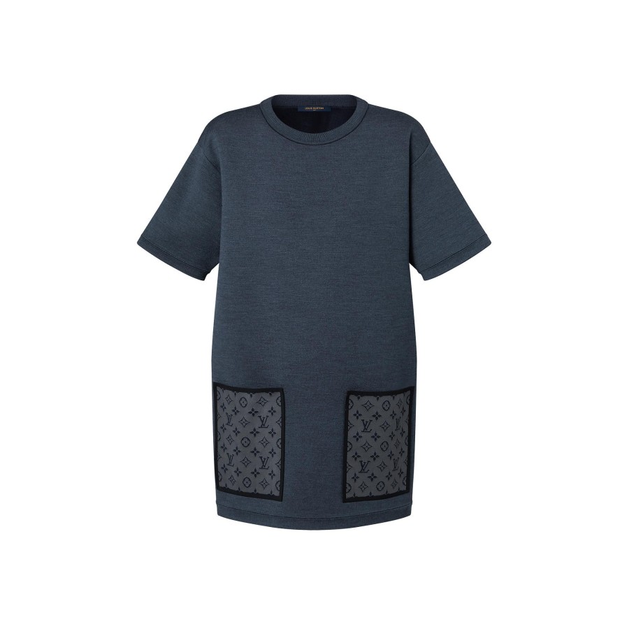 Mujer Louis Vuitton Vestidos | Vestido Tipo Camiseta Con Bolsillo Monogram