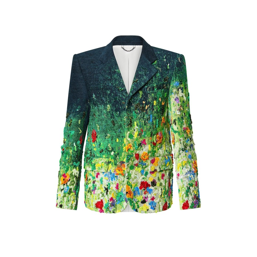 Hombre Louis Vuitton Americanas Y Chaquetas | Chaqueta De Botonadura Sencilla Flower Field