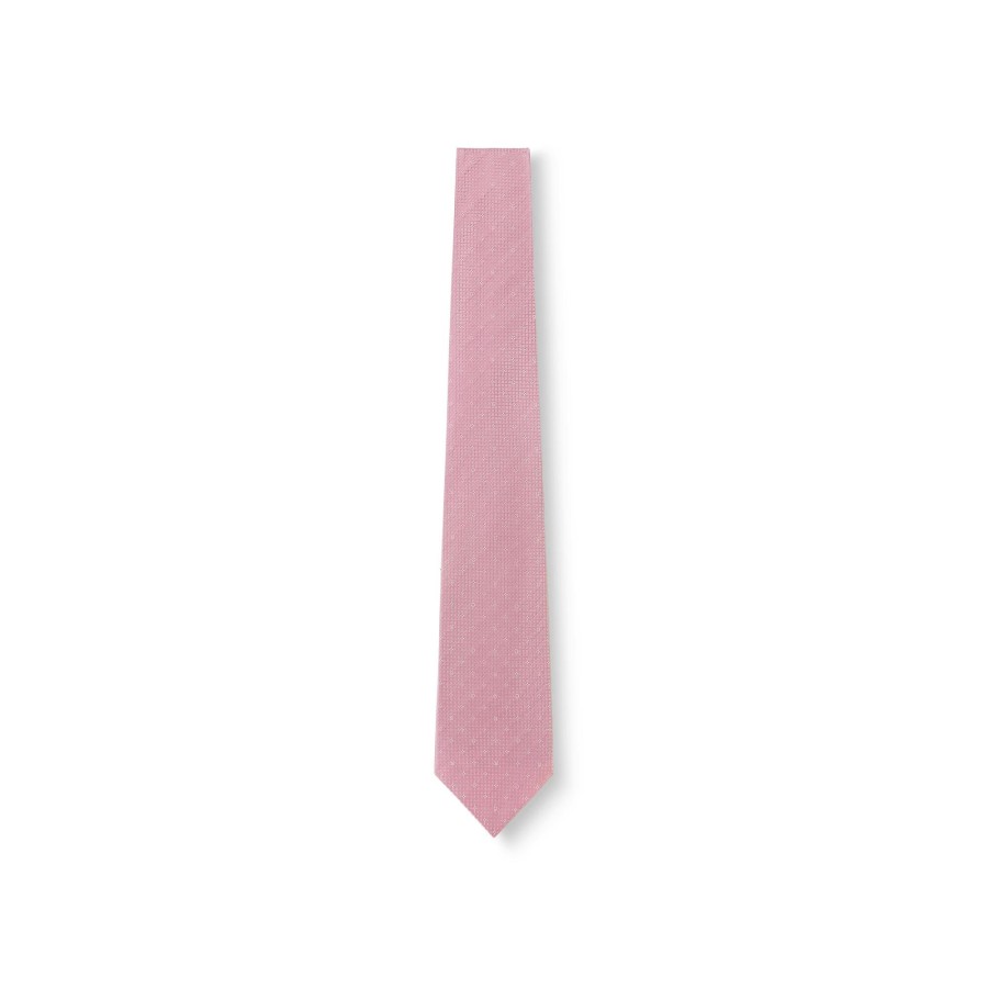 Hombre Louis Vuitton Corbatas Y Panuelos | Corbata Mng Grid Rose Clair