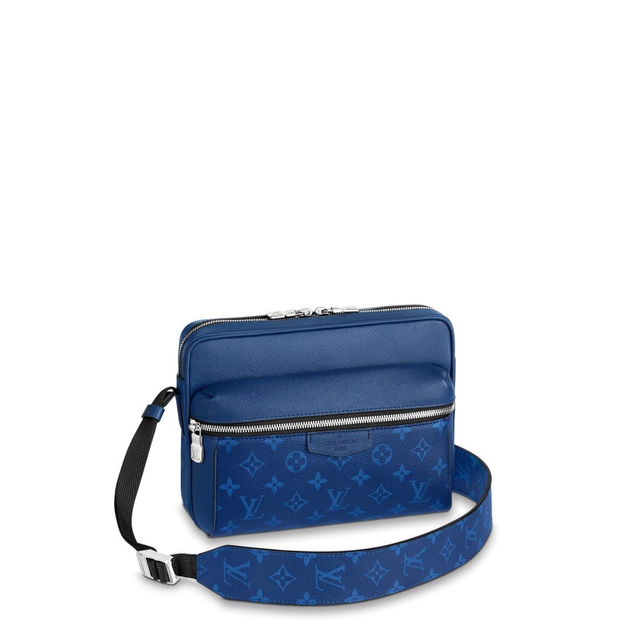 Hombre Louis Vuitton Bolsos Para Cruzar | Bolso Mensajero Outdoor Cobalt