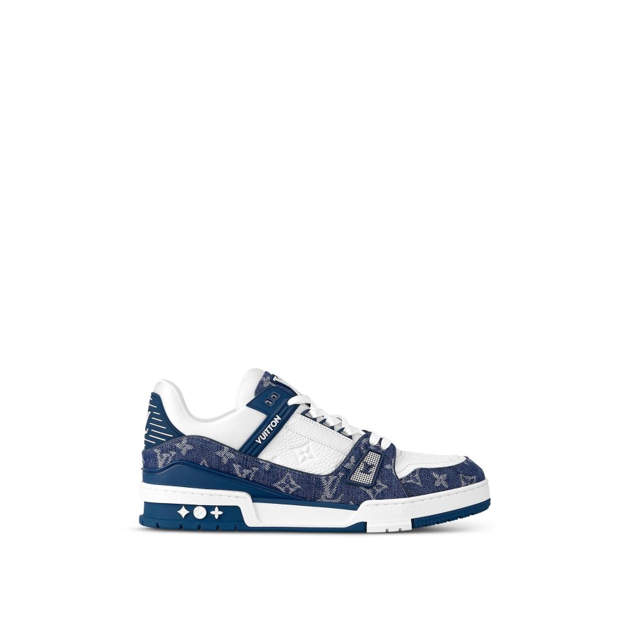 Hombre Louis Vuitton Zapatillas | Zapatilla Deportiva Lv Trainer Azul