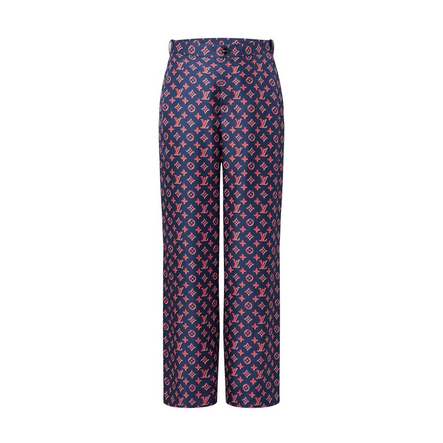 Mujer Louis Vuitton Pantalones | Pantalon Ancho Monogram Tricolor