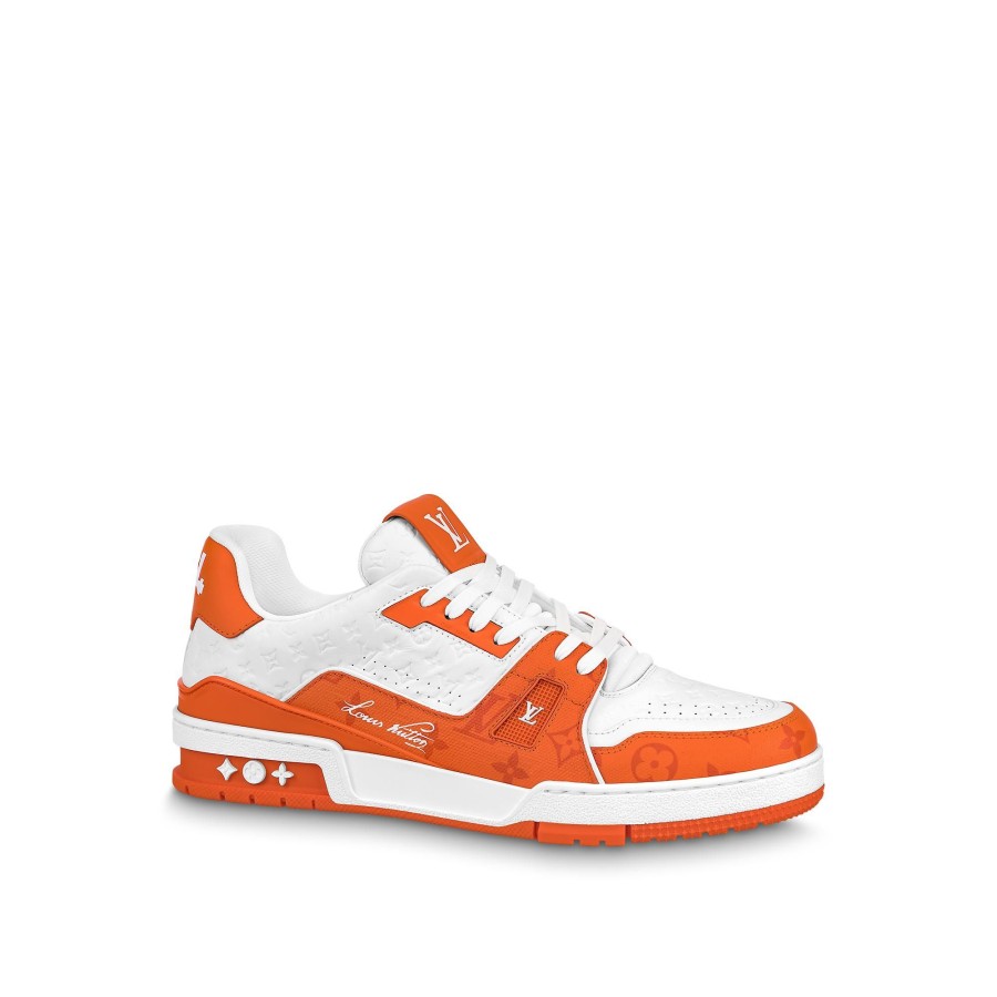 Hombre Louis Vuitton Zapatillas | Zapatilla Deportiva Lv Trainer Naranja